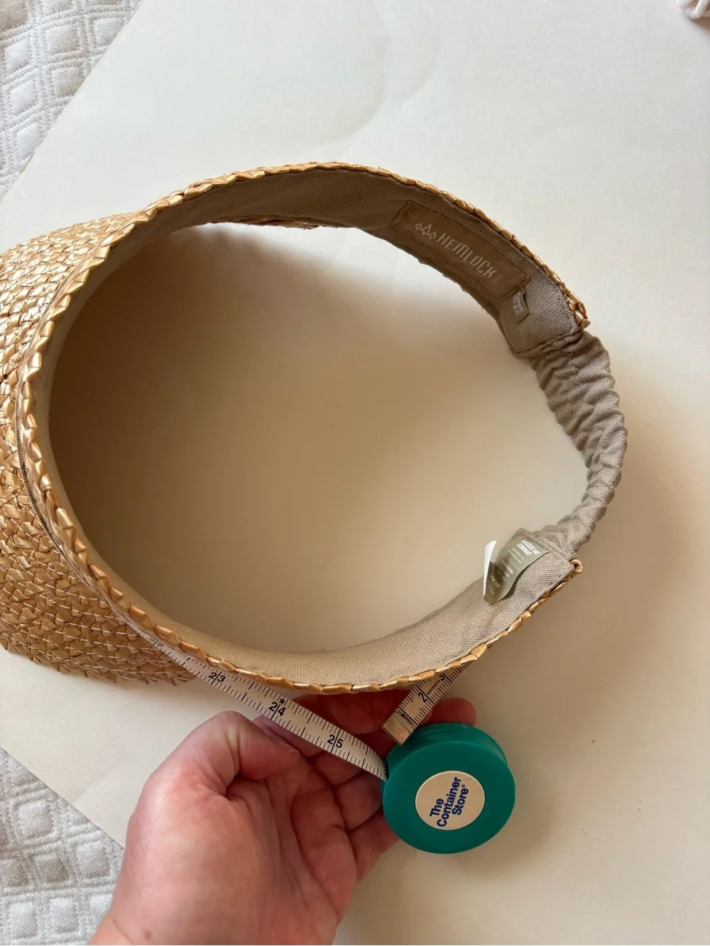 Hemlock Capri Straw Visor in Honeycomb